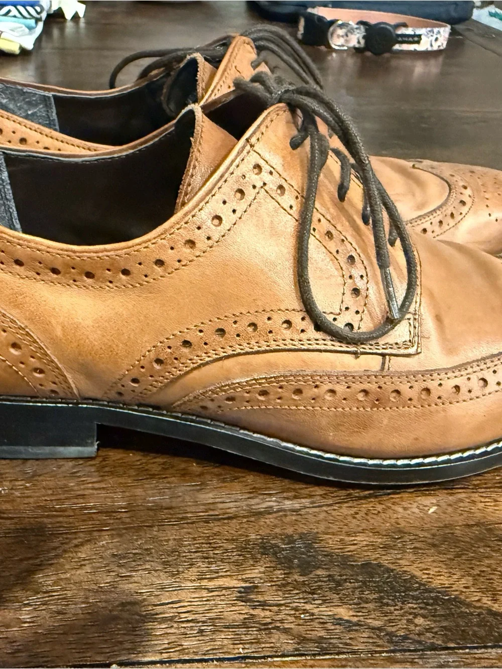 Nunn Bush Tan Leather Wingtip Brogues